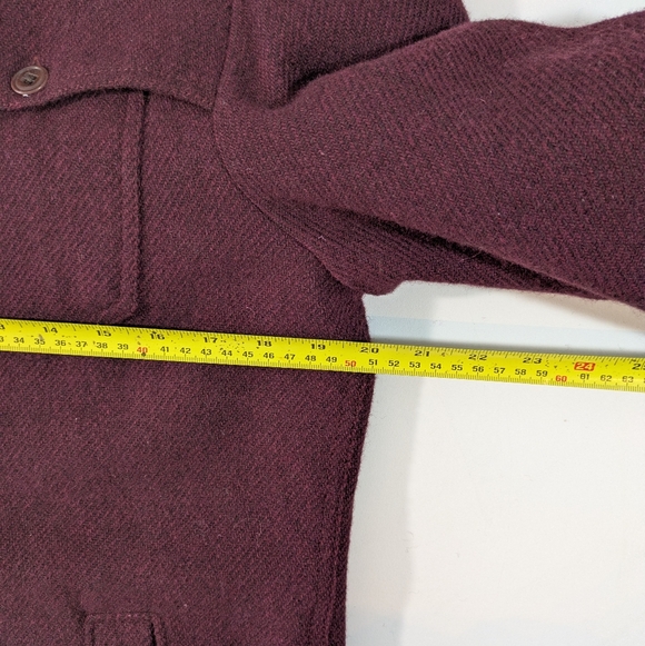 Scotch & Soda Men's Wool Burgundy Maroon Button-up Shirt Jacket Lined Size M - Picture 13 of 15